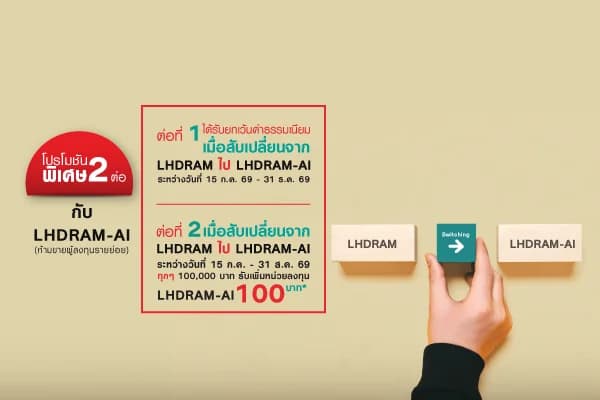 โปรโมชันพิเศษ2ต่อกับ LHDRAM-AI