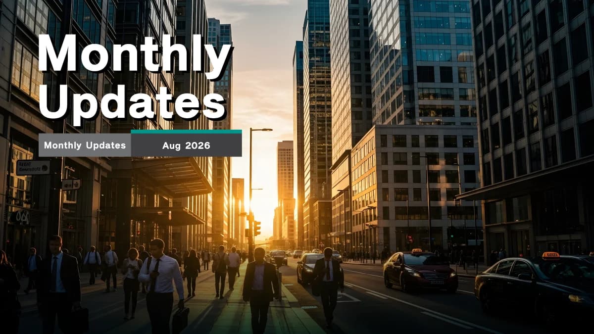 Monthly Updates Aug 2026